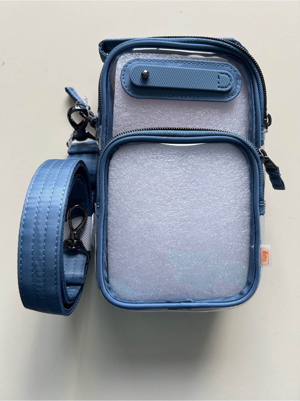 LUG SKEETER MINI CLEARVIEW CROSSBODY DENIM DRIFT NWT